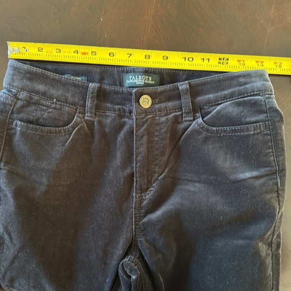 Talbots Petites Women’s Flawless 5 Pocket stretch Jegging Dark brown Velour 4P - Picture 5 of 13